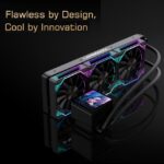 LOVINGCOOL DP-360-01 Liquid Cooler With 4.0-inch Magnetic Large Screen , 3x 120mm PWM ARGB 5V Fan With Infinity Mirror Design , 2600 RPM Pump Speed , 67 CFM , 26dBA | BLACK