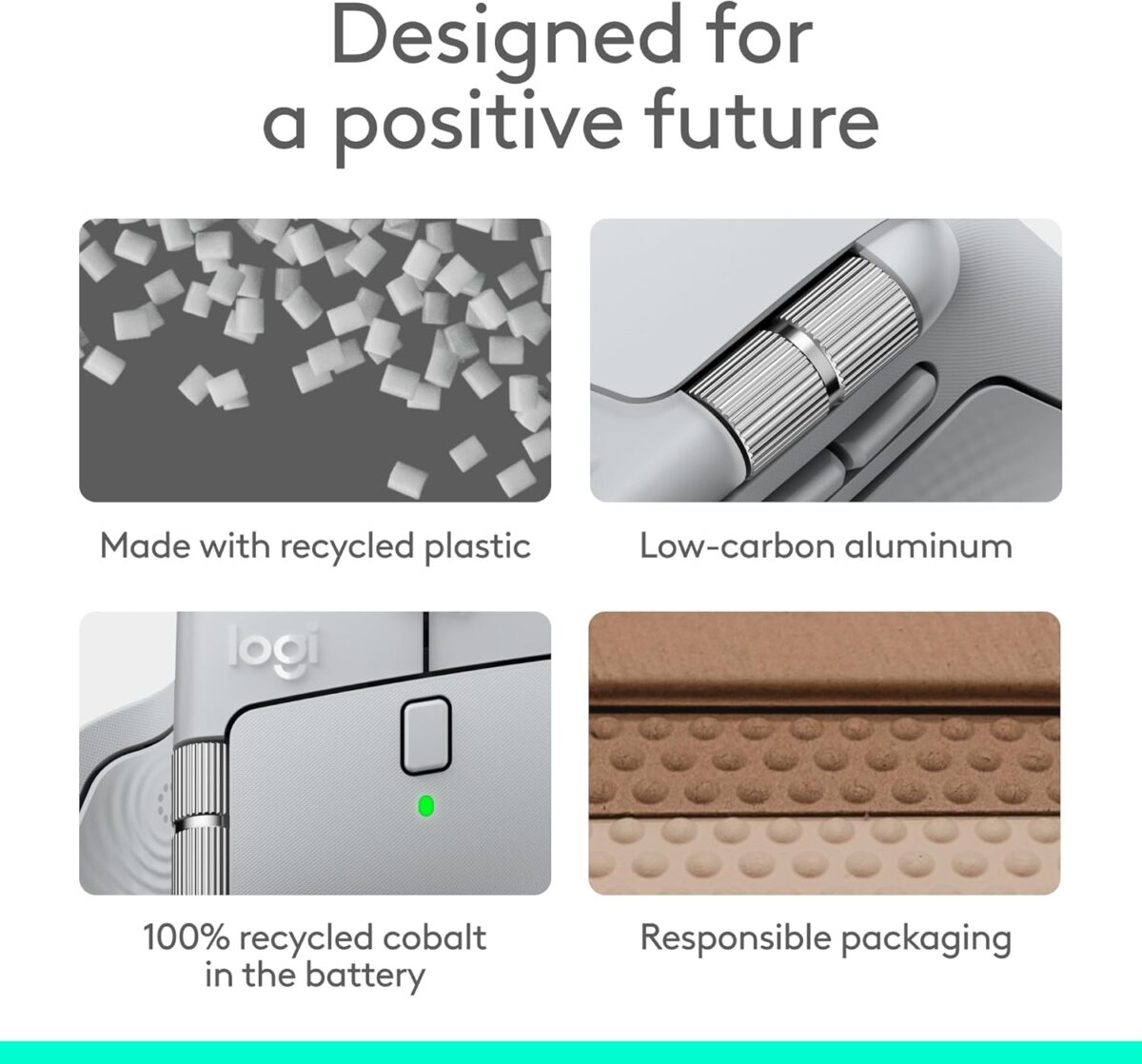 Logitech MX Master 4 Wireless Mouse With Haptic Feedback, MagSpeed Scroll Wheel, 8K DPI Darkfield Sensor, Bluetooth LE, USB-C Logi Bolt, Multi-Device Support | Pale Gray