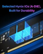 Biwin Black Opal DW100 DDR5 6000 MT/s RGB 32GB RAM Kit (16GB x2) CL28 , 1.4V , Three-Fin Cooling, Hynix ICs, Unlocked PMIC, AMD Optimization , Intel Compatible , One-Click Overclocking | BLACK ~ BXL53260DW1-D28FB