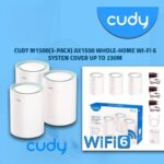 CUDY AX1500 Mesh Wi-Fi 6 System (3-Pack) Dual-Band Gigabit Router, Whole Home Coverage, Fast Roaming, VPN Support, App & Cloud Control