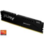 Kingston FURY Beast DDR5 16GB 5600MT/s CL36 Desktop Memory Module with Heatsink, EXPO & Intel XMP 3.0 Support, 1.25V Low-Latency Performance – KF556C36BBE-16 - Image 2