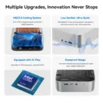 Beelink SEi14 Mini PC : Intel® Core Ultra 5 125H | 32GB DDR5 RAM ; 1TB PCIe 4.0 SSD | Intel® Arc Graphics | Triple 4K Display, WiFi 6 & Bluetooth 5.2 | DOS | Frost Silver - Image 3