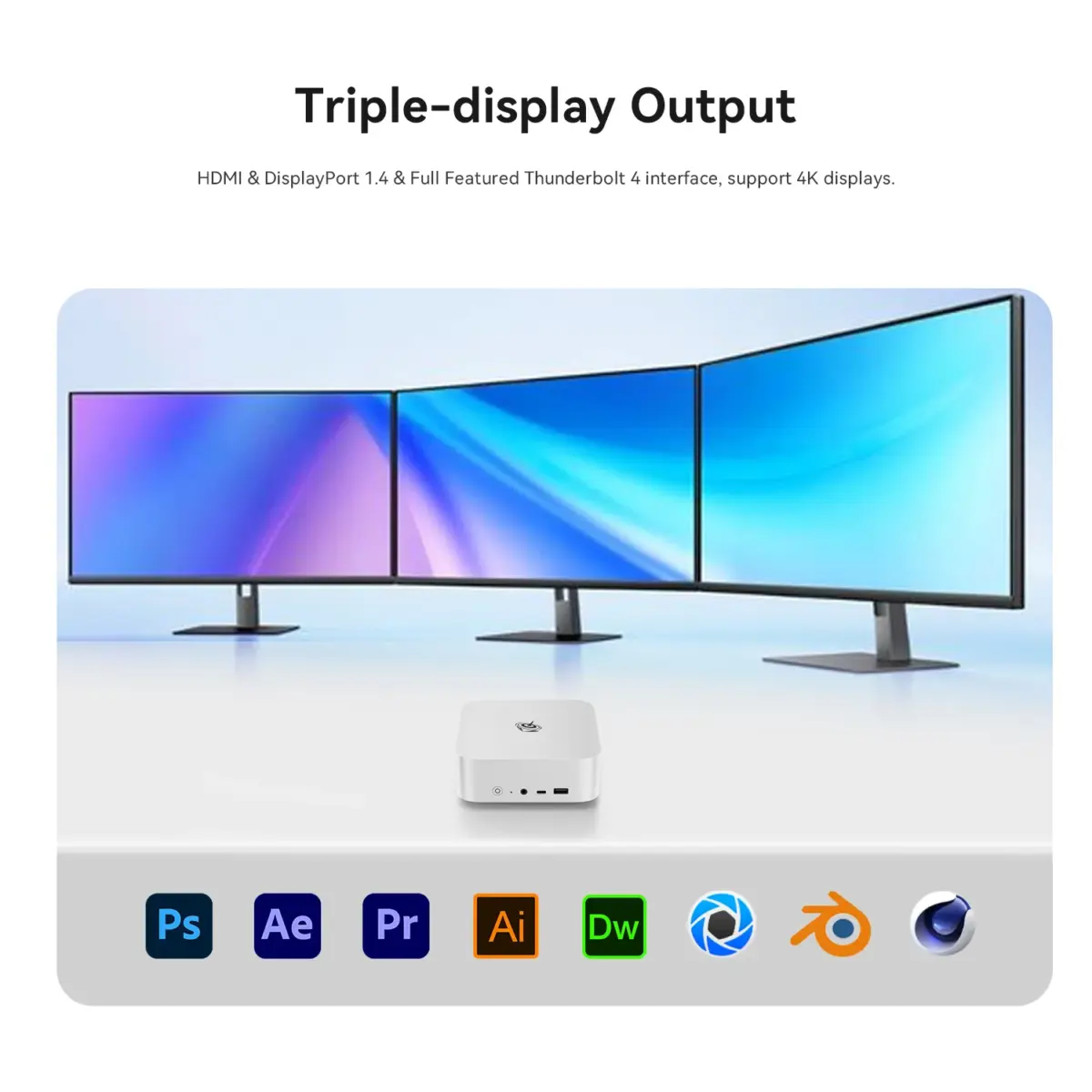 Beelink SEi14 Mini PC : Intel® Core Ultra 5 125H | 32GB DDR5 RAM ; 1TB PCIe 4.0 SSD | Intel® Arc Graphics | Triple 4K Display, WiFi 6 & Bluetooth 5.2 | DOS | Frost Silver - Image 14