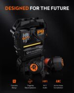 GravaStar Sirius Plus True Wireless Earbuds With Bluetooth 5.3, Hybrid ANC, 10mm Dynamic Drivers, RGB Ambient Lighting, 28-Hour Playtime, IPX4 Water Resistance | P9 PLUS ~ BLACK 