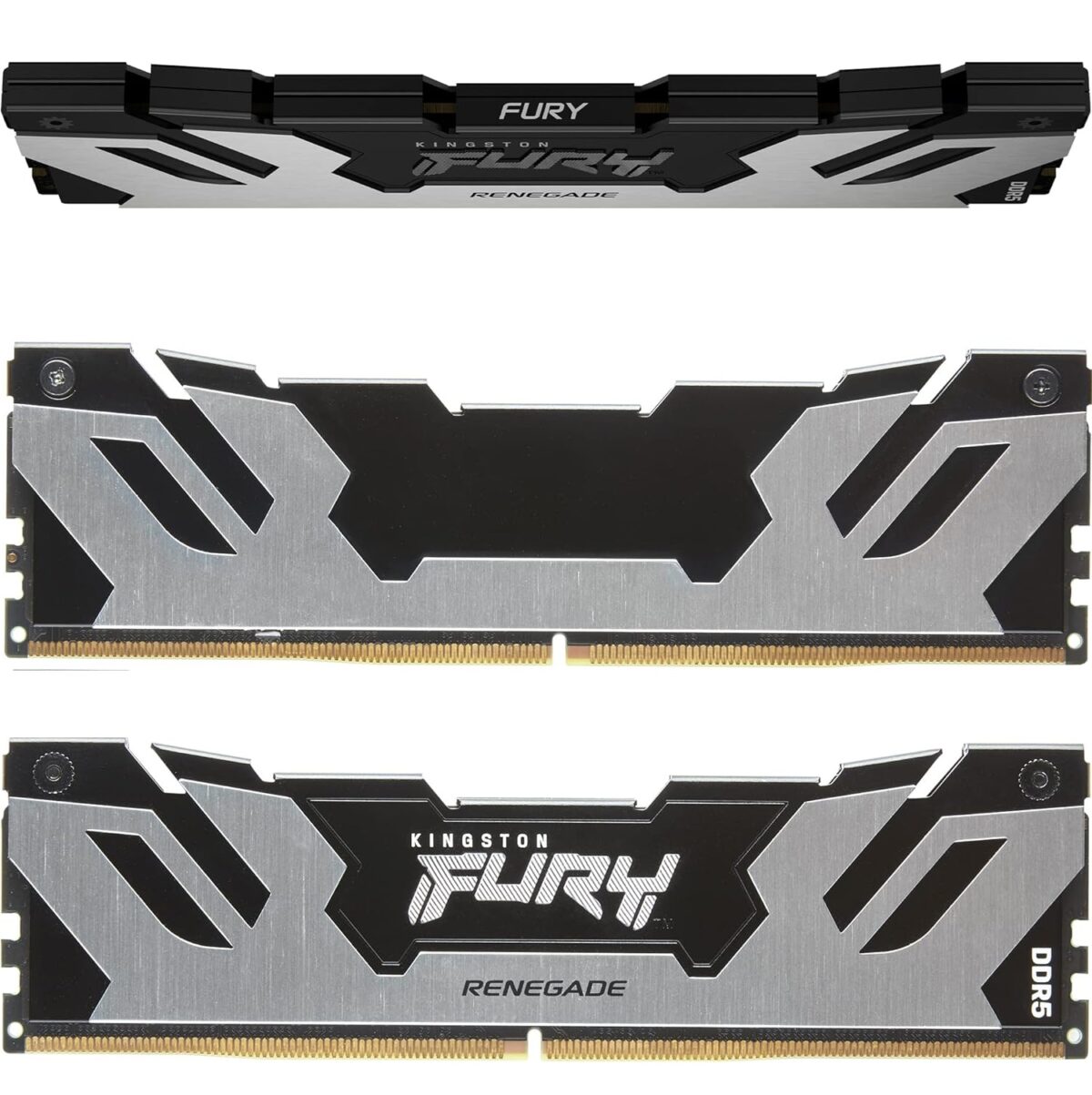 Kingston Fury Renegade 16GB DDR5 7600MT/s Desktop RAM With CL38 Timing 1.45V , Intel XMP 3.0 And AMD EXPO Support, Aluminium Heat Spreader, High-Speed Gaming Memory | Silver/Black ~ KF576C38RS-16 
