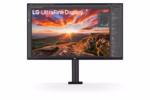 LG UltraFine Ergo 32 Inch UHD 4K IPS Monitor With  Built-in Speaker, DCI-P3 95% HDR10 USB Type-C 60W Power Delivery , Fully Adjustable C-Clamp  Retractable & Rotatable Ergonomic Stand | BLACK ~ 32UN880K-B