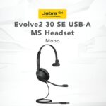 Jabra Evolve2 30 Wired Mono Professional Headset with Dual Microphones, Noise Isolation, Busylight, Memory Foam Ear Cushion, 28mm Speakers, Lightweight On-Ear Design