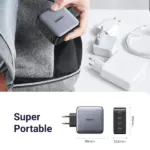 UGREEN Nexode 100W GaN USB-C Fast Charger With 3 USB-C And 1 USB-A Ports, Foldable Plug, PD PPS Support And Compact Travel Design For Laptops And Phones