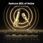 UGREEN 6.35mm To 3.5mm Stereo Audio Adapter With 24K Gold-Plated Brass Copper Build, Plug And Play Design For Headphones, Guitars, Digital Pianos, Amps And Speakers