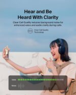 Belkin SoundForm Surround Bluetooth Over-Ear Headphones, Noise Cancelling Headphones, Wireless with 60H Playtime and Soft Ear Cups , for iPhone, Galaxy, iPad | Navy Blue ~ AUD009HQBL