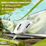 ATTACK SHARK G3 Tri-Mode Wireless Gaming Mouse 25,000 DPI, Ultra-Light 59g, PAW3311 Sensor, Broadcom Esports MCU, HUANO 80M Switches – White - Image 5