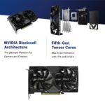 PNY GeForce RTX 5060 OC 8GB GDDR7  Dual Fan Graphics Card - NVIDIA Blackwell Architecture, DLSS 4, PCIe 5.0, 3840 CUDA® Cores , 2535MHz Boost Clock , And Compact Dual-Slot Design | STEALTH BLACK ~ VCG50608DFXPB1-O