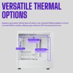 Cooler Master Elite 502 ATX Mid Tower PC Case With Back-Connected Motherboard Support, Mesh Front Panel, 3× ARGB Fans, USB Type-C, 420mm Radiator Support | BLACK 