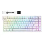 ATTACK SHARK R82 HE 75% Wired Magnetic Gaming Keyboard With 8000Hz Polling Rate, 0.005mm Rapid Trigger Accuracy, 256KHz Scan Rate, 5-Layer Sound Damping, And RGB Backlight | White Contour
