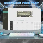 ATTACK SHARK R82 HE 75% Wired Magnetic Gaming Keyboard With 8000Hz Polling Rate, 0.005mm Rapid Trigger Accuracy, 256KHz Scan Rate, 5-Layer Sound Damping, And RGB Backlight | White Contour