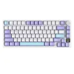 ATTACK SHARK X820 Ultra 75% Tri-Mode Gasket Mechanical Keyboard With Smart TFT Display, Metal Knob, Hot-Swappable Linear "GIFT" Switches, 4000mAh Battery, And RGB Backlight | Star White