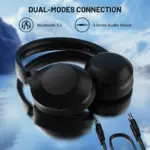 ATTACK SHARK G300 ANC Foldable Headphones With Bluetooth 5.3, Dual-Mode Wired And Wireless Connection, 40mm Drivers, -21dB Noise Cancelling, 210g Lightweight Design | BLACK