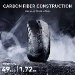 ATTACK SHARK R11 ULTRA Carbon Fiber Wireless Gaming Mouse With 49g Superlight Design, PAW3950MAX Sensor, Nordic 52840 MCU, 8000Hz Polling Rate, And Tri-Mode Connectivity | Forged Black