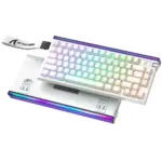 ATTACK SHARK R85 HE 75% Wired Magnetic Keyboard With 8000Hz Polling Rate, 0.005mm Rapid Trigger Accuracy, Custom RGB Lightbox, Multimedia Knob, And 5-Layer Sound System |  White Contour