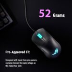 ASUS ROG Harpe Mini Core 52g Wired Gaming Mouse With 12,000 DPI Optical Sensor, ROG Micro Switch II, Push-Fit Switch Sockets, PTFE Feet, 1000 Hz Polling Rate | BLACK 