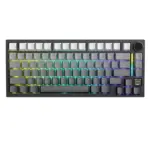 ATTACK SHARK X820 Ultra 75% Tri-Mode Gasket Mechanical Keyboard With Smart TFT Display, Metal Knob, Hot-Swappable Linear "SHARK" Switches, 4000mAh Battery, And RGB Backlight | Moonlit Night