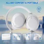 ATTACK SHARK G300 ANC Foldable Headphones With Bluetooth 5.3, Dual-Mode Wired And Wireless Connection, 40mm Drivers, -21dB Noise Cancelling, 210g Lightweight Design | WHITE