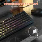 ATTACK SHARK R82 HE 75% Wired Magnetic Gaming Keyboard With 8000Hz Polling Rate, 0.005mm Rapid Trigger Accuracy, 256KHz Scan Rate, 5-Layer Sound Damping, And RGB Backlight | BLACK