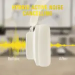 ATTACK SHARK G500 Ultra-Light Dual-Mode Gaming Headset With Bluetooth 5.3, 3.5mm Wired Connection, 210g Design, Hybrid Noise Cancelling, 40mm Drivers, Omnidirectional Mic | WHITE