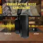 ATTACK SHARK G500 Ultra-Light Dual-Mode Gaming Headset With Bluetooth 5.3, 3.5mm Wired Connection, 210g Design, Hybrid Noise Cancelling, 40mm Drivers, Omnidirectional Mic | BLACK 