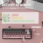 ATTACK SHARK X66 60% Wireless Gasket Mechanical Keyboard With Volume Knob, Tri-Mode BT/2.4G/USB-C, Hot-Swappable Strawberry Switches, RGB PBT Keycaps | Blackberry