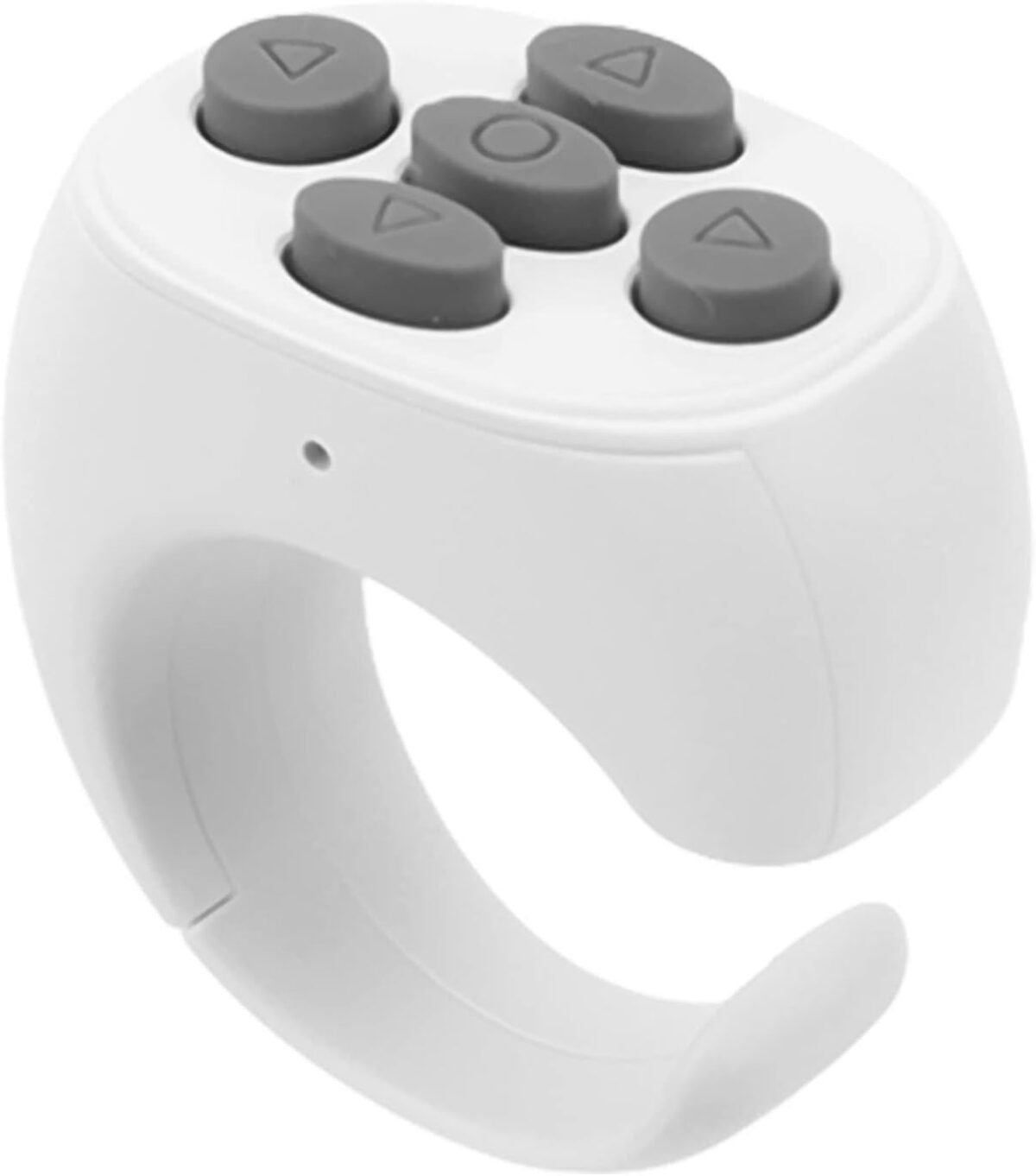JX-05S Bluetooth Smart Ring Remote Control with Charging Case, Bluetooth 5.3, 48H Use, iOS & Android Compatible, Selfie, Media & Page Control, White - Image 3