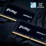 Kingston FURY IMPACT  32GB DDR5SO-DIMM Kit (2x16GB) 5600MHz (PC5 44800) CL40 1.1V Dual Channel Intel XMP 3.0 Plug N Play Laptop Memory  | KF556S40IBK2-32