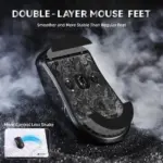 ATTACK SHARK R11 ULTRA Carbon Fiber Wireless Gaming Mouse With 49g Superlight Design, PAW3950MAX Sensor, Nordic 52840 MCU, 8000Hz Polling Rate, And Tri-Mode Connectivity | Forged Black