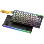ATTACK SHARK R85 HE 75% Wired Magnetic Keyboard With 8000Hz Polling Rate, 0.005mm Rapid Trigger Accuracy, Custom RGB Lightbox, Multimedia Knob, And 5-Layer Sound System |  MOONLIGHT BLK