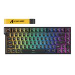 ATTACK SHARK R82 HE 75% Wired Magnetic Gaming Keyboard With 8000Hz Polling Rate, 0.005mm Rapid Trigger Accuracy, 256KHz Scan Rate, 5-Layer Sound Damping, And RGB Backlight | BLACK