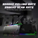 ATTACK SHARK R85 HE 75% Wired Magnetic Keyboard With 8000Hz Polling Rate, 0.005mm Rapid Trigger Accuracy, Custom RGB Lightbox, Multimedia Knob, And 5-Layer Sound System |  MOONLIGHT BLK