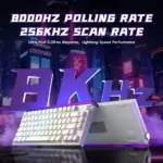 ATTACK SHARK R85 HE 75% Wired Magnetic Keyboard With 8000Hz Polling Rate, 0.005mm Rapid Trigger Accuracy, Custom RGB Lightbox, Multimedia Knob, And 5-Layer Sound System |  White Contour