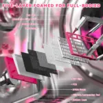 ATTACK SHARK R82 HE 75% Wired Magnetic Gaming Keyboard With 8000Hz Polling Rate, 0.005mm Rapid Trigger Accuracy, 256KHz Scan Rate, 5-Layer Sound Damping, And RGB Backlight | Rose Contour