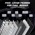 ATTACK SHARK R85 HE 75% Wired Magnetic Keyboard With 8000Hz Polling Rate, 0.005mm Rapid Trigger Accuracy, Custom RGB Lightbox, Multimedia Knob, And 5-Layer Sound System |  MOONLIGHT BLK