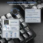 ATTACK SHARK X820 Ultra 75% Tri-Mode Gasket Mechanical Keyboard With Smart TFT Display, Metal Knob, Hot-Swappable Linear "SHARK" Switches, 4000mAh Battery, And RGB Backlight | Moonlit Night