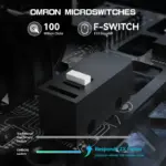 ATTACK SHARK R5 Ultra Carbon Fiber Wireless 8K Gaming Mouse Black, 39g Superlight, PAW3950MAX Sensor, 42,000 DPI, Wired/2.4G/Bluetooth 5.2 - Image 5