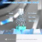 ATTACK SHARK R82 HE 75% Wired Magnetic Gaming Keyboard With 8000Hz Polling Rate, 0.005mm Rapid Trigger Accuracy, 256KHz Scan Rate, 5-Layer Sound Damping, And RGB Backlight | White Contour