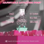 ATTACK SHARK R82 HE 75% Wired Magnetic Gaming Keyboard With 8000Hz Polling Rate, 0.005mm Rapid Trigger Accuracy, 256KHz Scan Rate, 5-Layer Sound Damping, And RGB Backlight | Rose Contour