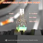 ATTACK SHARK R82 HE 75% Wired Magnetic Gaming Keyboard With 8000Hz Polling Rate, 0.005mm Rapid Trigger Accuracy, 256KHz Scan Rate, 5-Layer Sound Damping, And RGB Backlight | BLACK