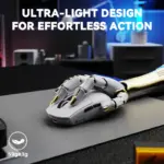 ATTACK SHARK G3 PRO Tri-Mode Wireless Gaming Mouse with RGB Charging Dock, 25,000 DPI, Ultra-Light 59g, PAW3311 Sensor, Omron 100M Switches – White - Image 6