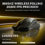 ATTACK SHARK R11 ULTRA Carbon Fiber Wireless Gaming Mouse With 49g Superlight Design, PAW3950MAX Sensor, Nordic 52840 MCU, 8000Hz Polling Rate, And Tri-Mode Connectivity | Forged Black