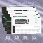 ATTACK SHARK X820 Ultra 75% Tri-Mode Gasket Mechanical Keyboard With Smart TFT Display, Metal Knob, Hot-Swappable Linear "GIFT" Switches, 4000mAh Battery, And RGB Backlight | Star White