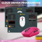 ATTACK SHARK G3 PRO Tri-Mode Wireless Gaming Mouse with RGB Charging Dock, 25,000 DPI, Ultra-Light 59g, PAW3311 Sensor, Omron 100M Switches – Berry Red - Image 6