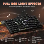 ATTACK SHARK R82 HE 75% Wired Magnetic Gaming Keyboard With 8000Hz Polling Rate, 0.005mm Rapid Trigger Accuracy, 256KHz Scan Rate, 5-Layer Sound Damping, And RGB Backlight | BLACK