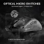 ATTACK SHARK R11 ULTRA Carbon Fiber Wireless Gaming Mouse With 49g Superlight Design, PAW3950MAX Sensor, Nordic 52840 MCU, 8000Hz Polling Rate, And Tri-Mode Connectivity | Forged Black
